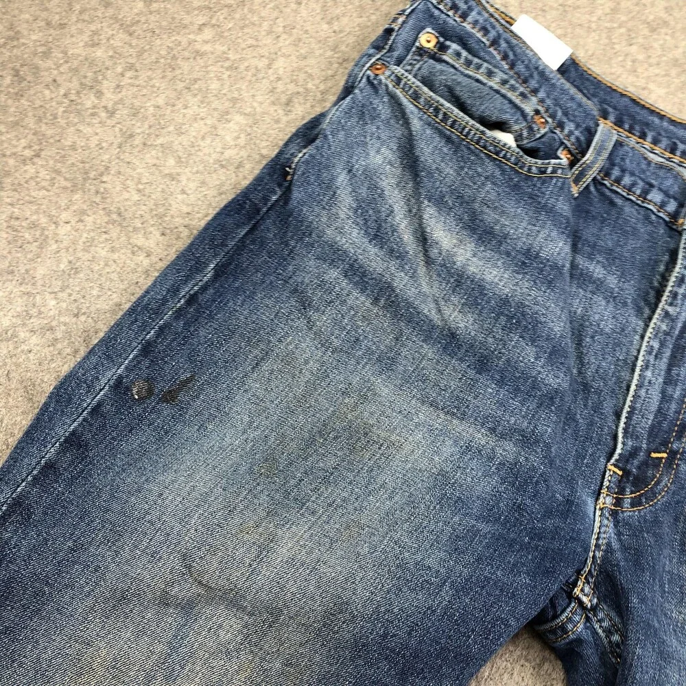 Levis 514 Jeans Mens 36x32 Blue Medium Wash Regular Straight Denim Pants Casual
